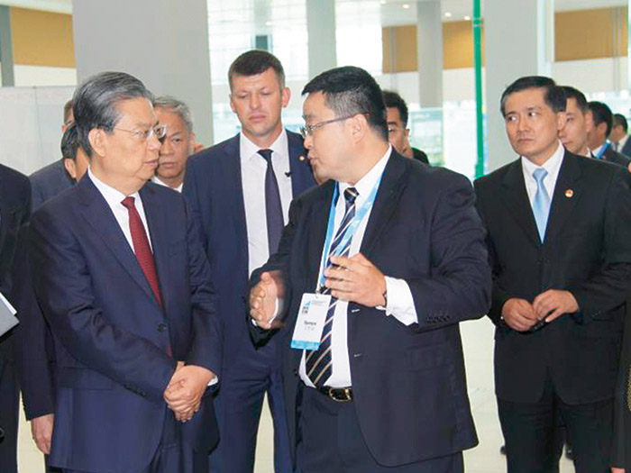  2018年中央政治局常委，中央紀(jì)律檢查委員會書記趙樂際訪問中白工業(yè)園